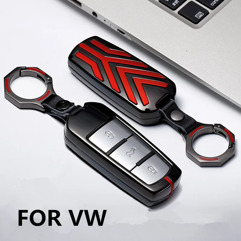 

NEW Zinc Alloy Leather Car Styling Key Cover Case For Volkswagen VW CC Passat B6 B7 Passat 3C CC Maogotan R36 B5 B7L Auto Key Co