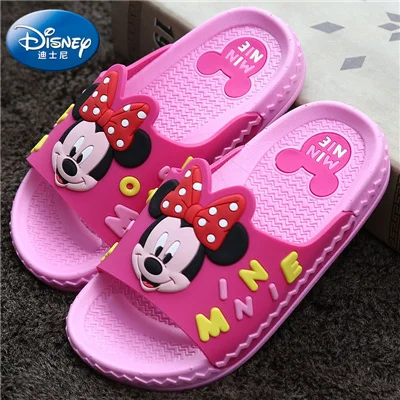 Disney new children's shoes baby slippers Cartoon Boys and Girls Slippers Mickey Mini Indoor anti-slip Baby Cool Slippers - Цвет: D