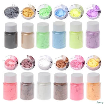 

Pearlescent Mica Pigment Powder Rainbow UV Resin Epoxy Craft DIY Jewelry Making