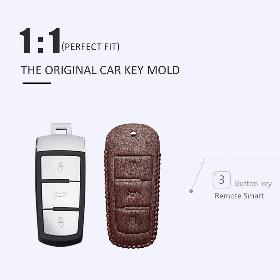 Кожаный чехол для автомобильных ключей защитный VW Age Passat CC Magotan Phaeton R36 B7L B6