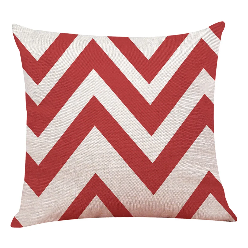 Красный чехол для подушки, домашний декор, Чехол на подушку, геометрические наволочки, покрытия для подушек, дивана, декоративные подушки, льняная смесь F301227 - Цвет: A