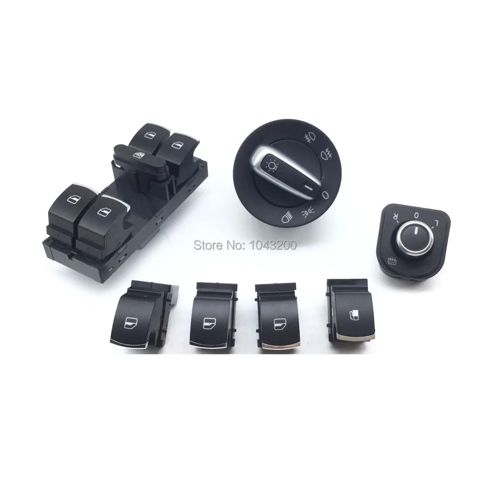 Window Headlight Mirror Feul Flap Control Switch For Vw Jetta Golf Mk5