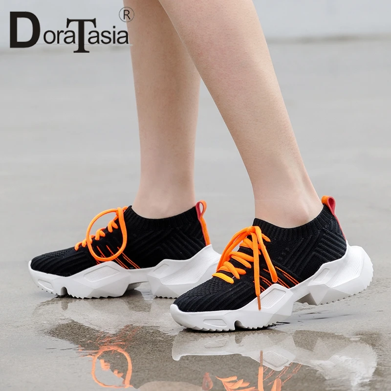 Platofrm Stretch Sneakers Chaude Doublure Taille Chaussures D'été 5RqcAj43L