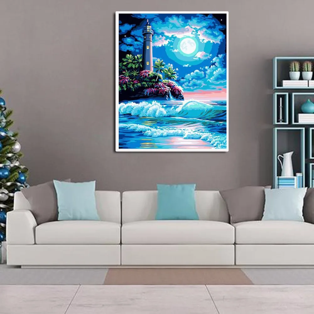 Framed Europe Abstract Flower DIY Painting By Numbers Acrylic Paint Wall Art Picture Painting On