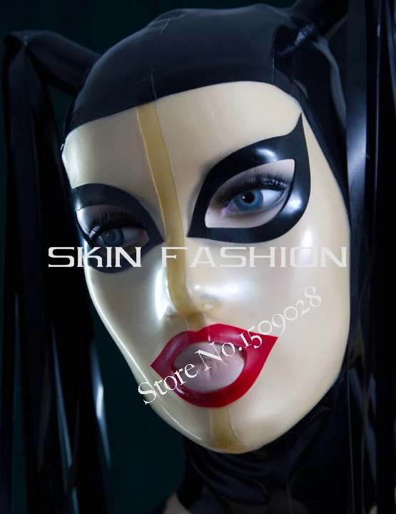 Бесплатная Доставка! Ox Роговая оплетка капот латексный masken|latex case|latex treehorn hook |