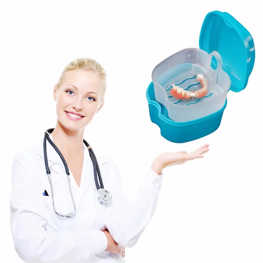 Portable Size Medical Dental False Teeth Storage Box Dental Health Care Organizer Case With