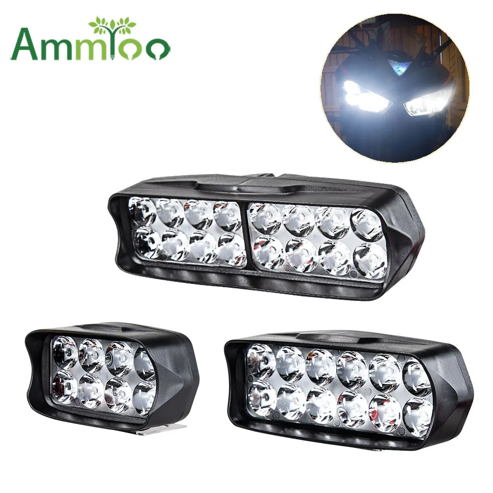 

AmmToo Car LED Headlight 12W/18W/24W White Auto Work Driving Spotlight 4X4WD Offroad Moto Fog Light 12V Motorcycle Accessories