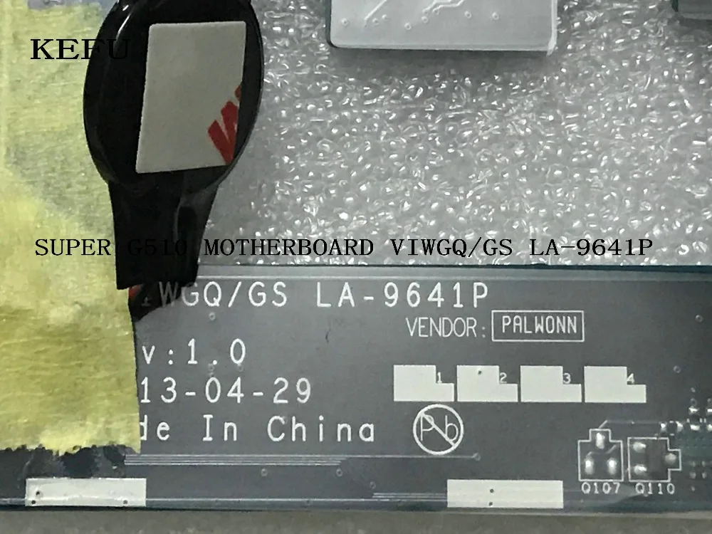 KEFU STOCK 100 NEW VIWGQ GS LA 9641P FOR Lenovo G510 LAPTOP font b MOTHERBOARD b