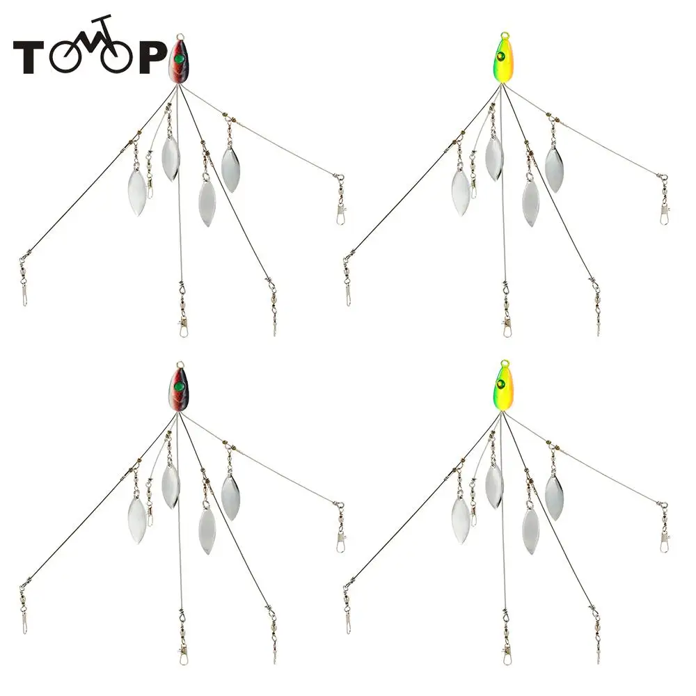 4PCS fish lure Umbrella Rigs Fishing Baits Lures Bass Fishing Rigs Five