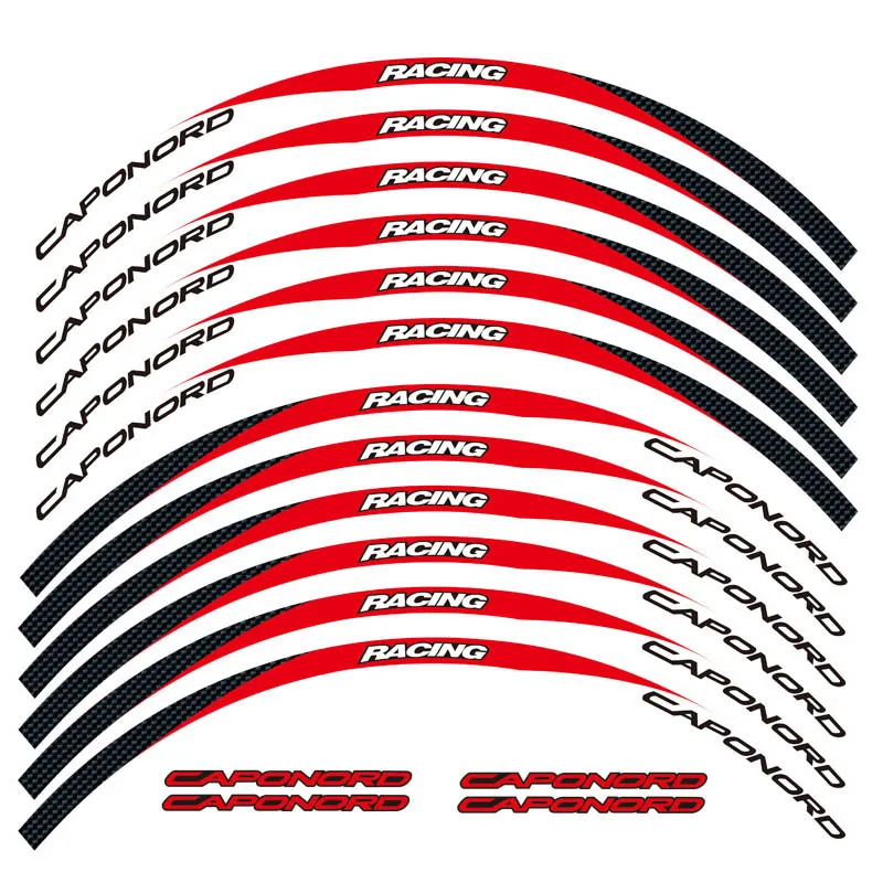Новая высококачественная 12 шт подходит мотоциклетная наклейка для колес полоса светоотражающий обод для Aprilia CAPONORD - Цвет: 3