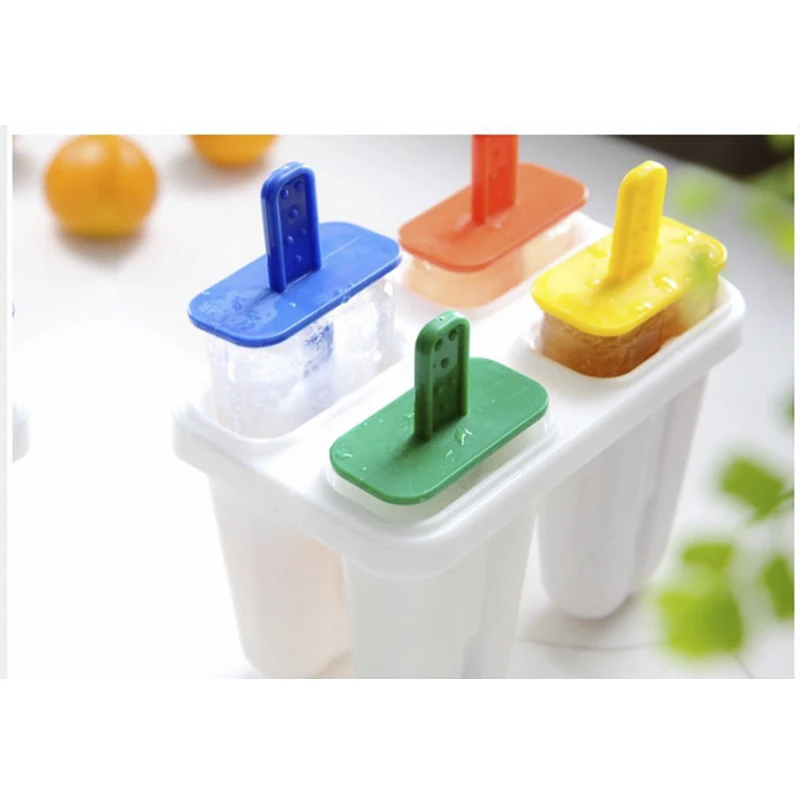 Summer essential creative non toxic security four color popsicle mold