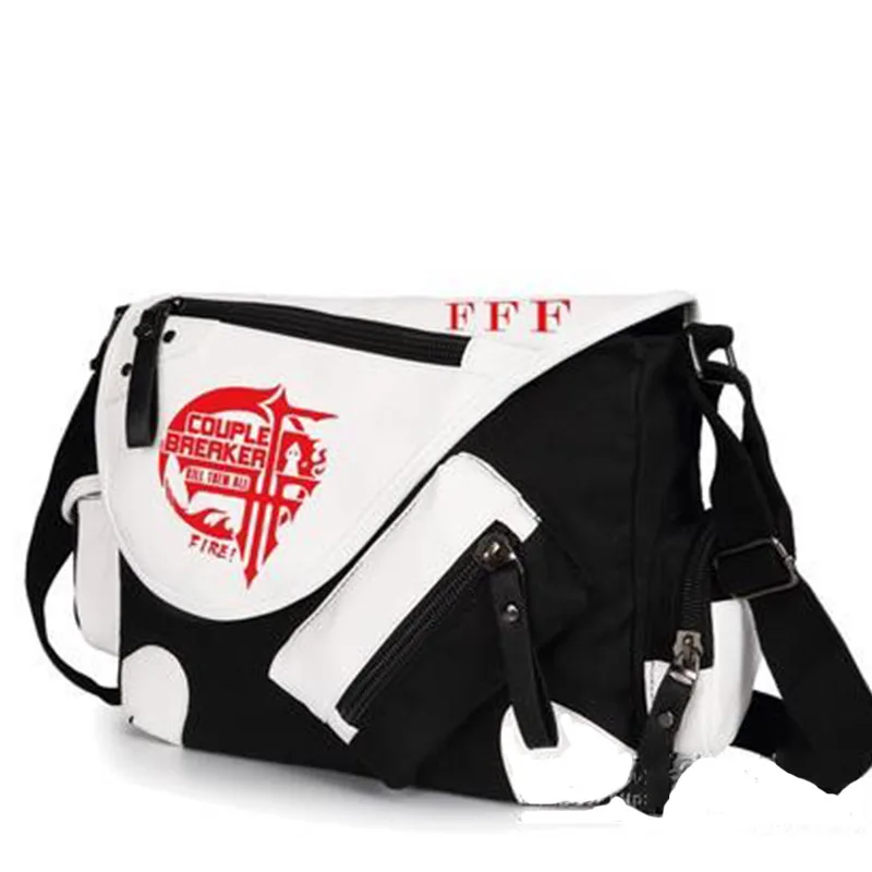 Anime Cosplay FFF Mihnah Messenger Bag High Quality Patent Leather Canvas Boys Girls Travel Crossbody Shoulder