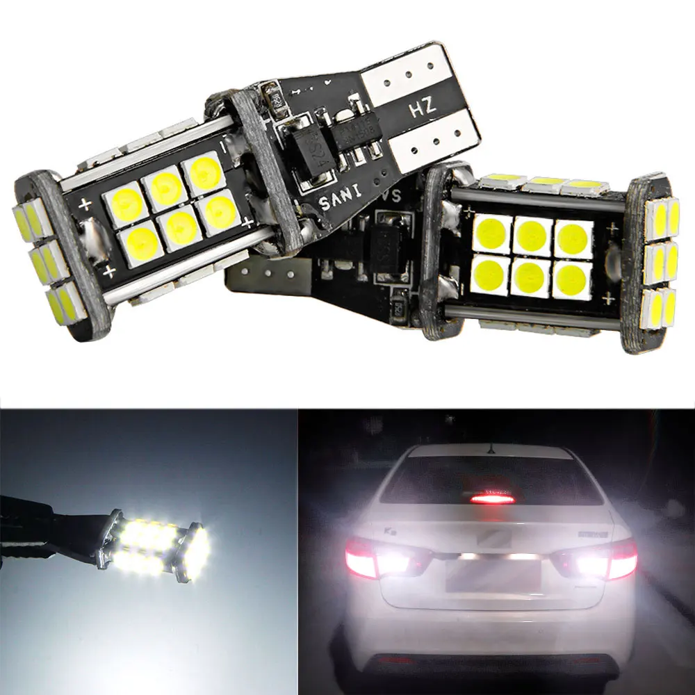 1 шт. T15 светодиодный 921 лампы заднего хода 1200LM 3030 SMD CANBUS безотказная Автомобильная