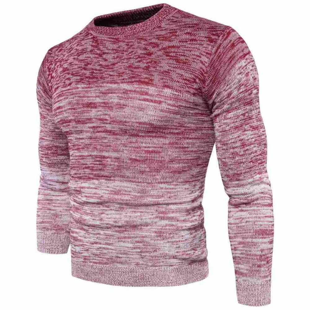 

MIXCUBIC 2017 Autumn winter College style simple Gradient colors Knitting sweater men casual slim Knitting sweater,M-2XL