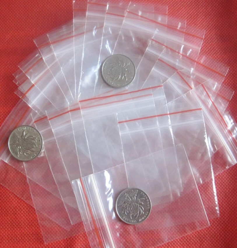 Small zipper plastic transparent bag , ziplock plastic bag , clear