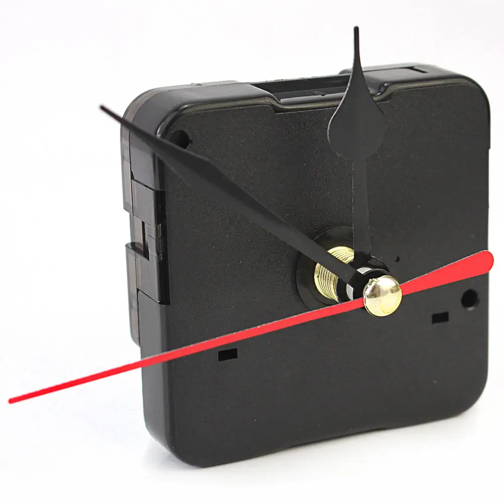 Простые кварцевые настенные часы механизм DIY ремонт инструмент Часть с Черный Час красный секундные стрелки 3 стрелки