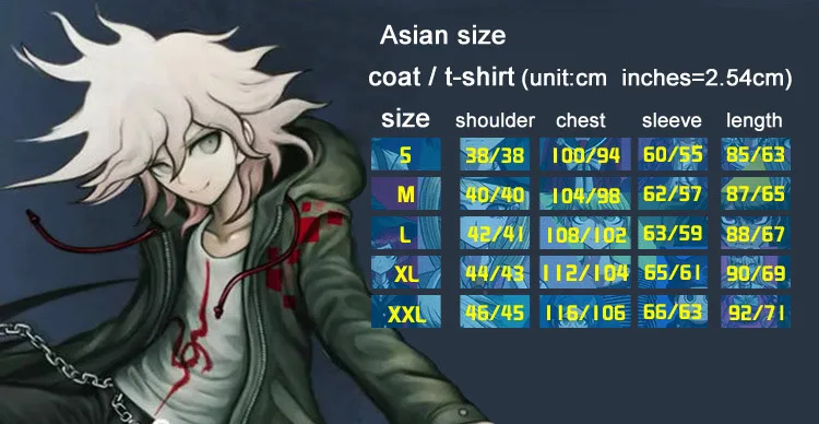 Danganronpa 2 Goodbye Despair Komaeda Nagito Cosplay Anime coat Costume