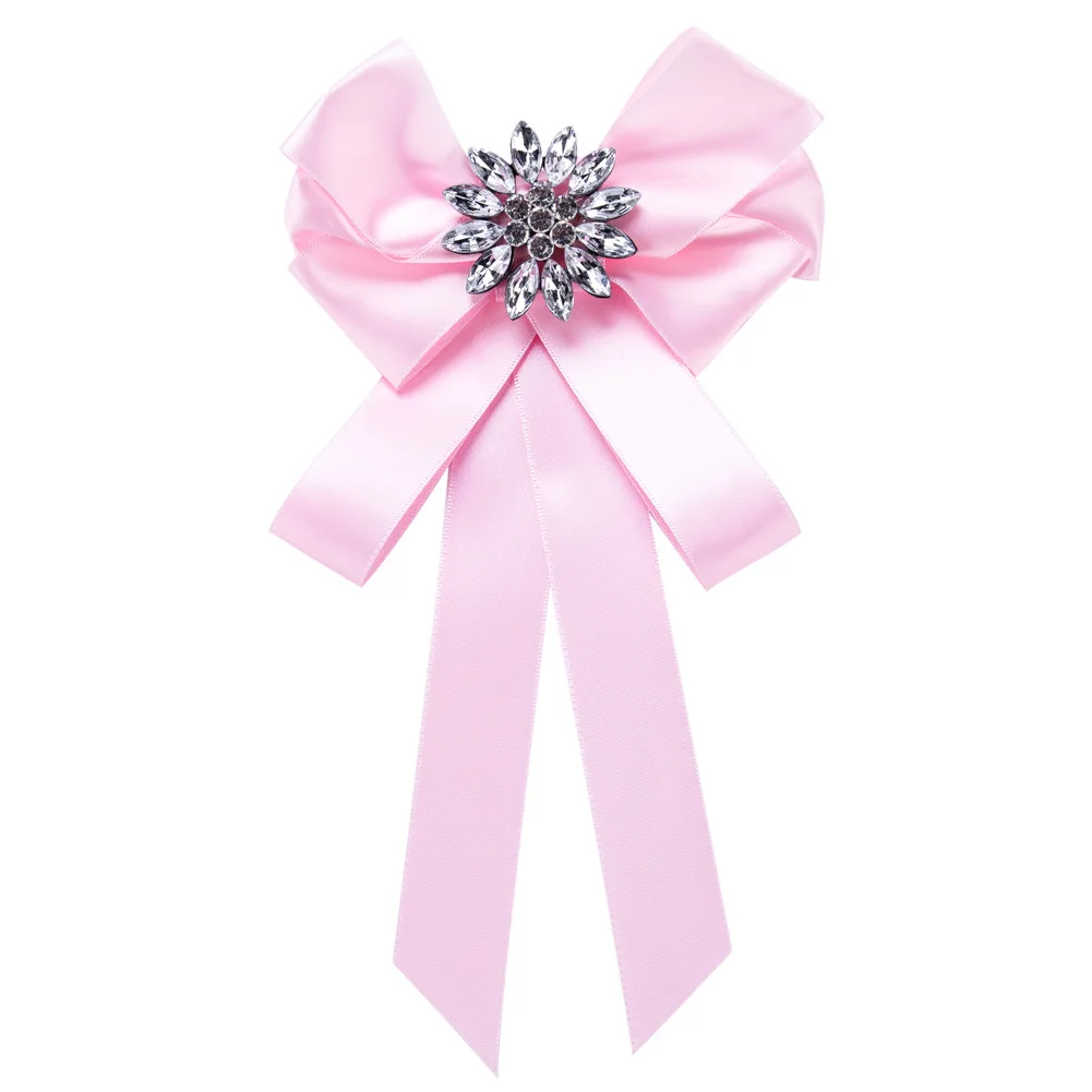 

European Large Long Bow Ribbon Fabric Bowties for Women Fashion Spring Sweet Big Silk Flower Tie Necktie Collar Women Duftgold