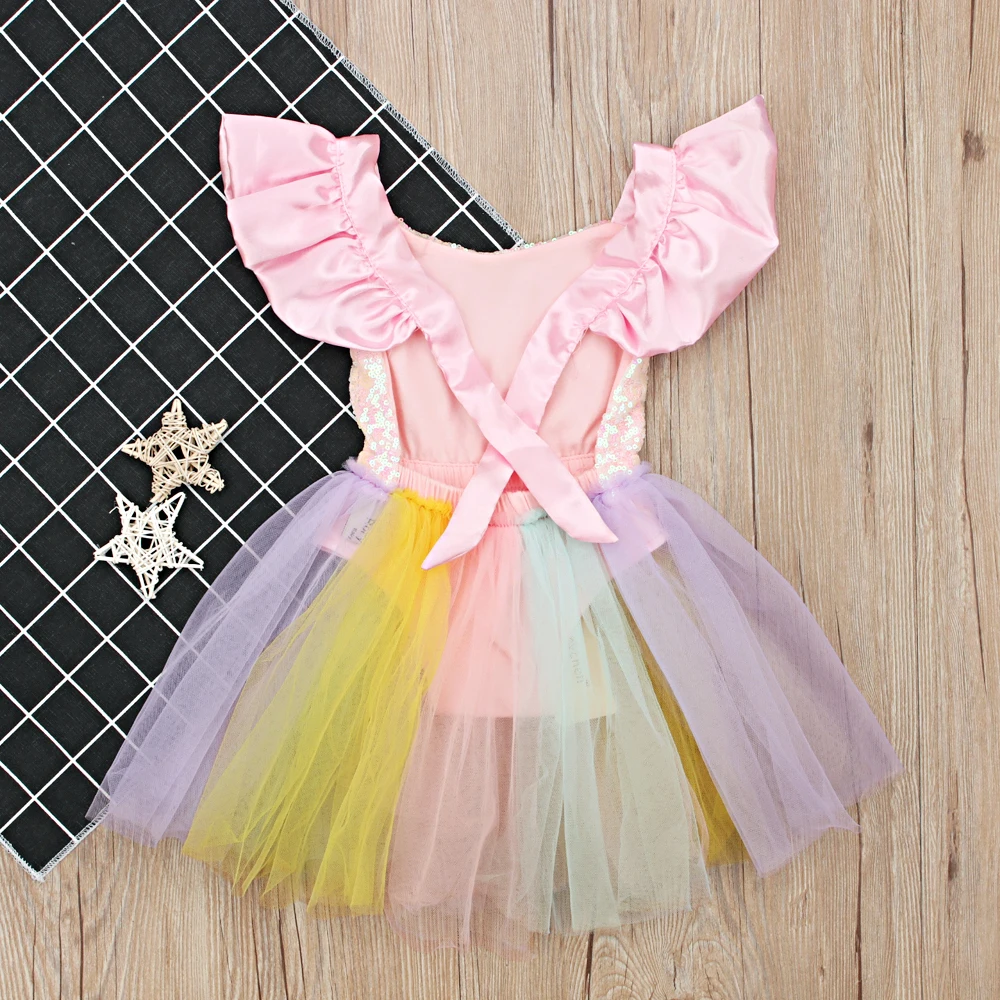 

Toddler Baby Girls Lace Tutu Romper Fancy Dress Outfits Costume Summer Dress Ball Gown Dress with Pants For Girls