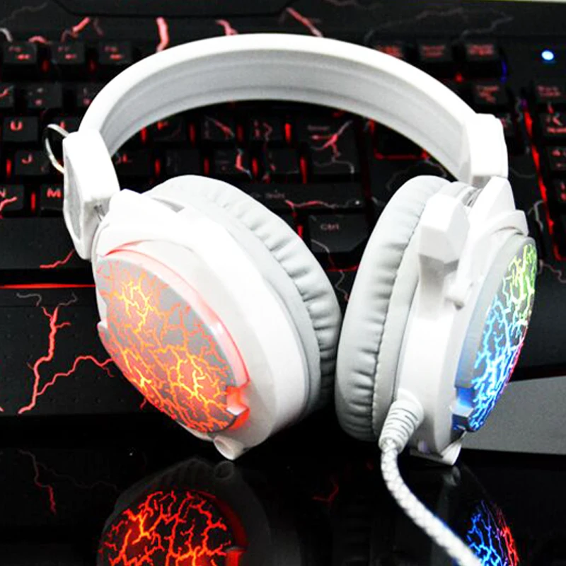 

Hot3.5mm Gaming Headphone Headband Headset with Microphone LED Light for Laptop Mobile Phones/Xbox ONE/PS4
