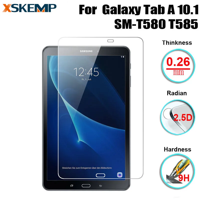 ЖК-экран Защитная пленка для телефона протектор для samsung Galaxy Tab A 10,1 SM-T580 T585 Новинка HD прозрачное ультратонкое закаленное стекло для планшета