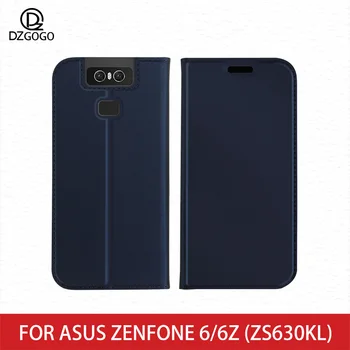 

For ASUS Zenfone 6/6z ZS630KL Case PU Flip leather Case Wallet Cover capa Full protective DZgogo