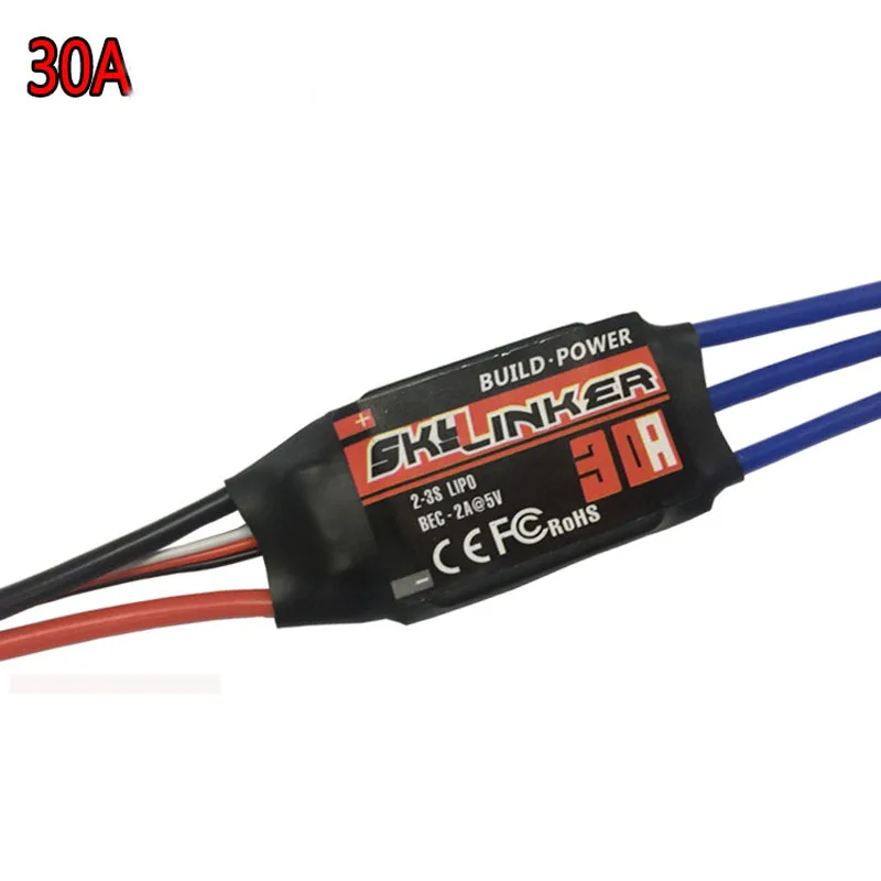 Сборка мощности Skylinker BLHeli ESC 20A 30A 40A ESC Регулятор скорости с UBEC 2-3S для RC FPV Квадрокоптер RC Самолеты вертолет