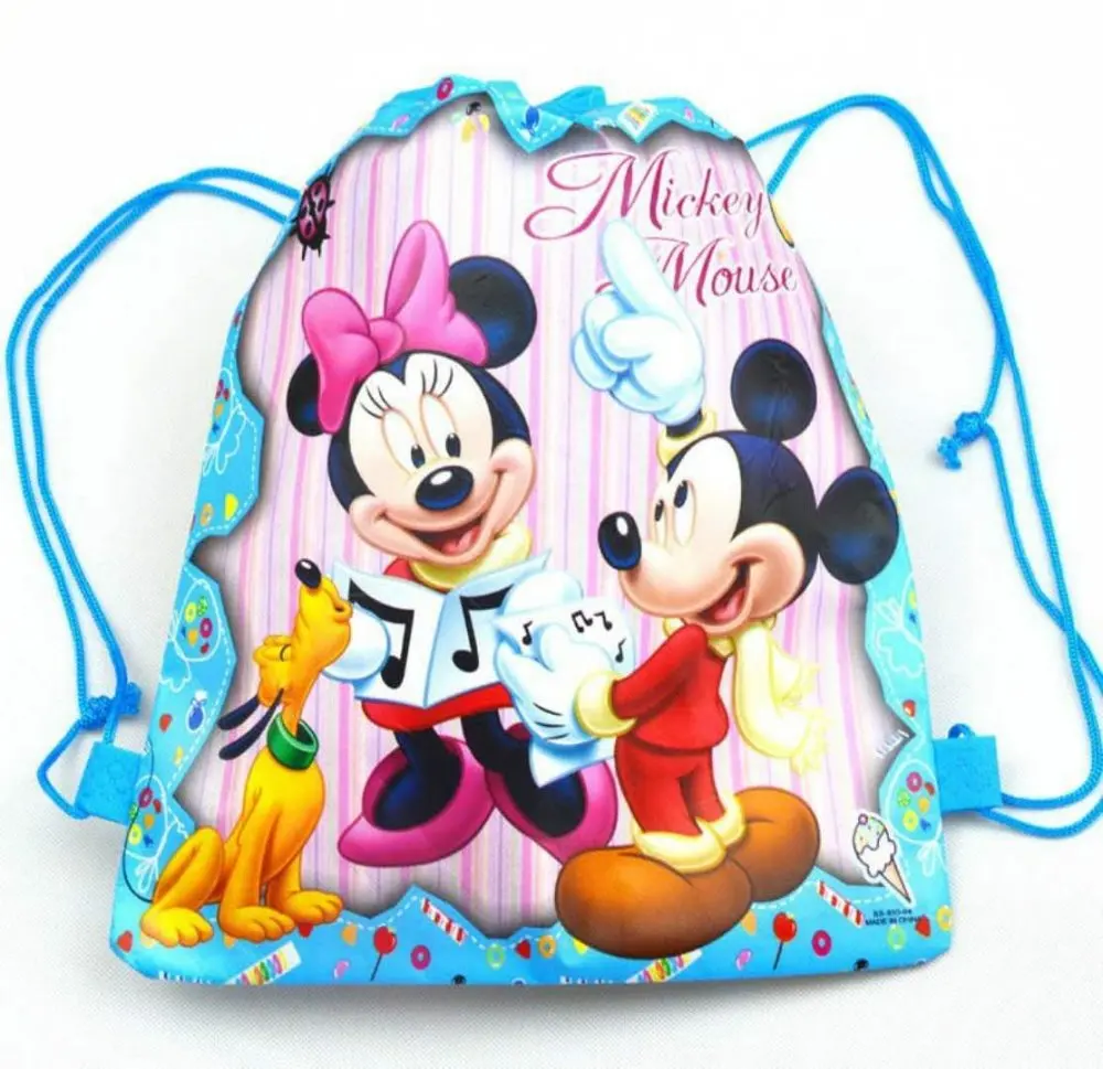 

1set mickey mouse themed beautiful drawstring bag for boy girls for birthday party decorations /use with a gift or candy