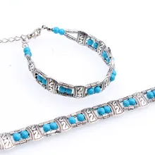 12 шт. новые модные ювелирные изделия из тибетского серебра Дамы счастливые бусины браслет из бусин Ретро Браслет Подарки