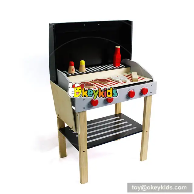 New Design Preschool Wooden Kids Play Toy Bbq Set With Kitchen Preschool Wooden Kids Play Toy Bbq