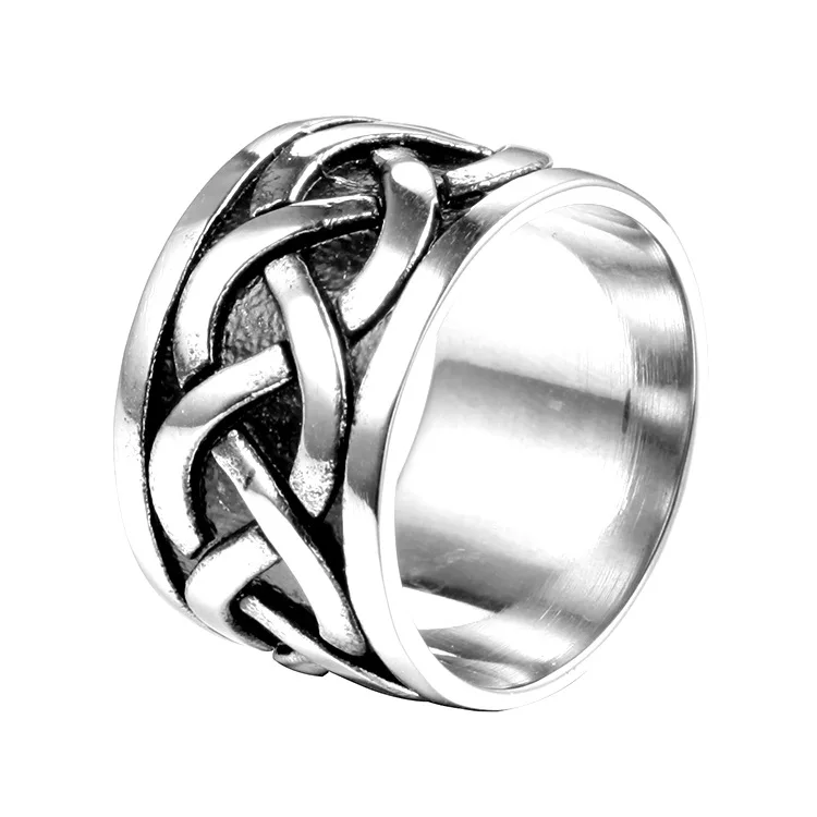 Black Silver Tone Stripe Mens Wedding Ring 316L Stainless Steel Band Sizes 7-14