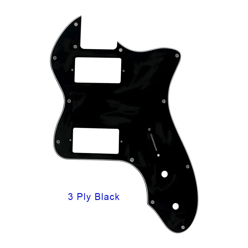 Запчасти для гитары Pleroo-для классической серии '72 Telecaster Tele Thinline Guitar pickguard Scartch Plate с пикапами хамбакера PAF - Цвет: 3Ply Black