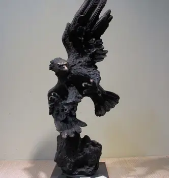

Art Decor Copper Bronze Marble Base Figurine Arabia Eagle Bird Statue Sculpture