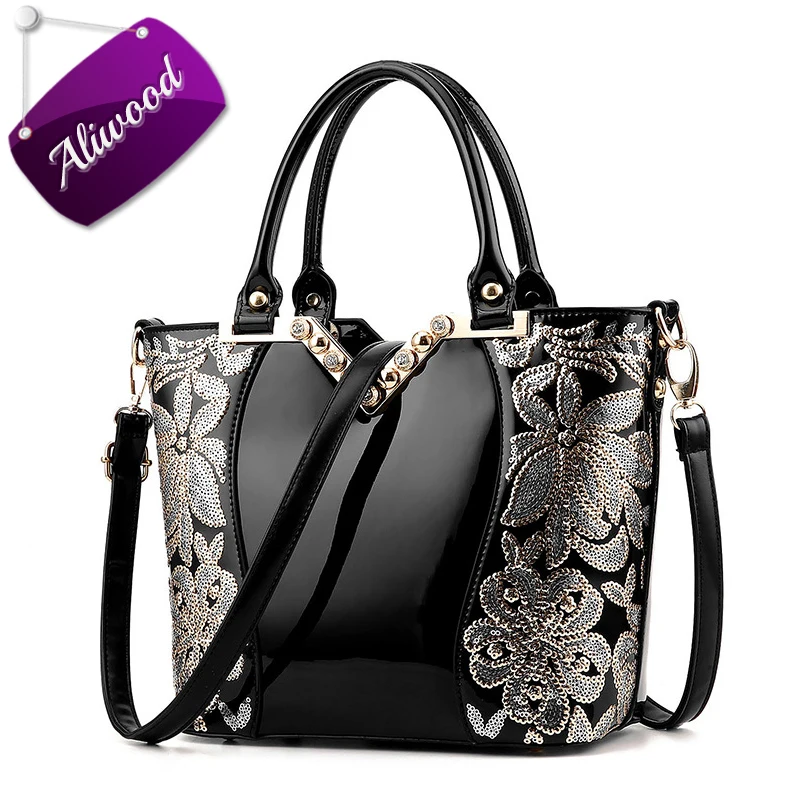 Aliwood New Europe Embroidery Luxury Handbags Women bags Designer Brands Tote Ladies Leather ...