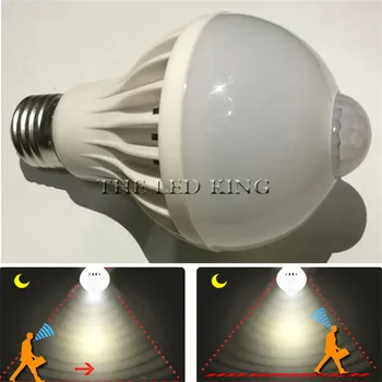 

10X PIR Motion Sensor Lamp 5W 7W 9W 110V Auto Smart Led Bulb E27 Automatic PIR Infrared Body Lamp The Motion Sensor Lights 220V