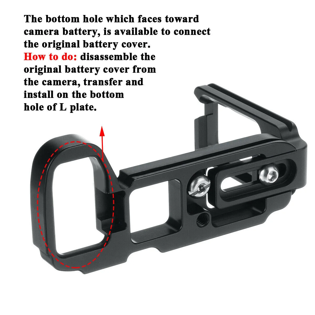 All-metal Parts L Plate Bracket Extendable Vertical Replacement Quick Release For Sony A7R III A7III A9 Hand Grip Disassemble