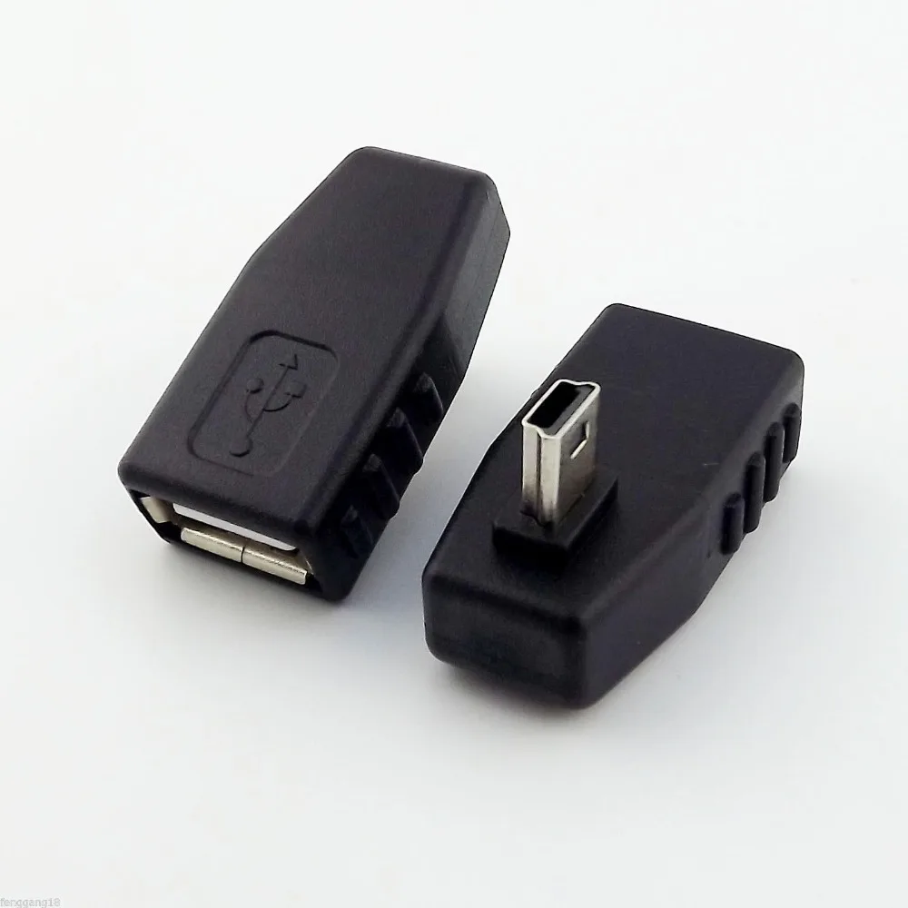 Черный угловой мини USB 5 контактный B папа 2 0 Тип A хост адаптер OTG 10 шт.|usb 2.0|usb 2.0 ausb a |