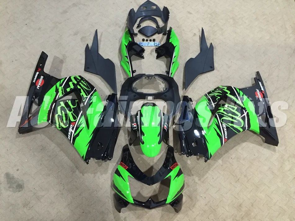 New Injection mold ABS Fairing kit for Kawasaki ninja250 2008-2014 EX250 250 2008 09 10 11 12 13 14 fairings cool green black New Injection mold ABS Fairing kit for Kawasaki ninja250 2008-2014 EX250 250 2008 09 10 11 12 13 14 fairings cool green black