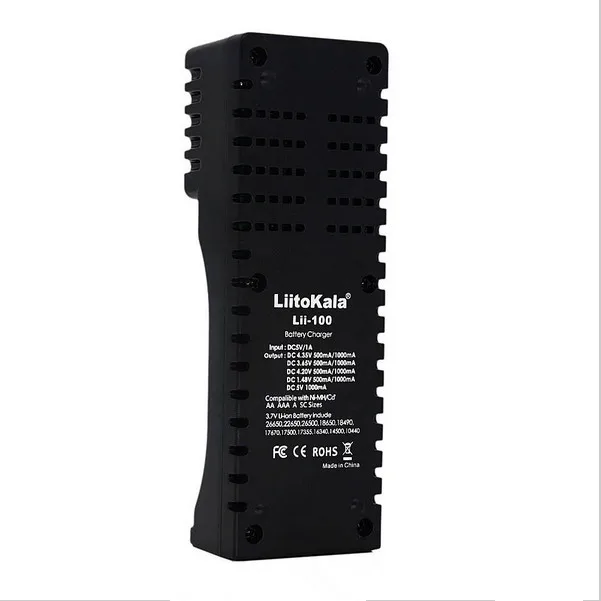 LiitoKala Lii-100B 18650 зарядное устройство для 26650 16340 CR123 LiFePO4 1,2 в Ni-MH Ni-Cd перезаряжаемый аккумулятор(без выхода 5 В