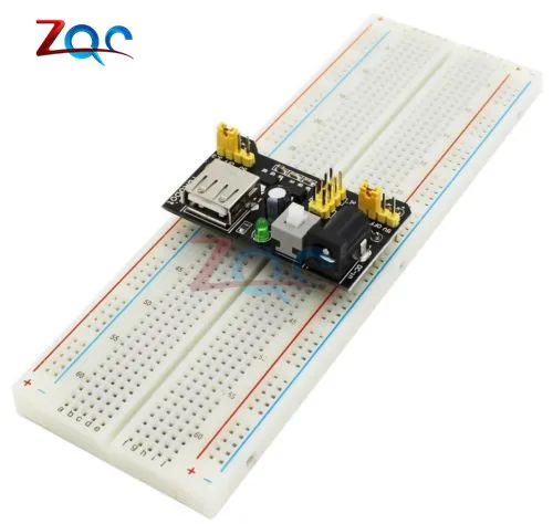 Горячая MB102 830 точек Solderless Прототип Макет+ модуль питания для Arduino DIY Kit