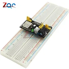 Горячая MB102 830 точек Solderless Прототип Макет+ модуль питания для Arduino DIY Kit