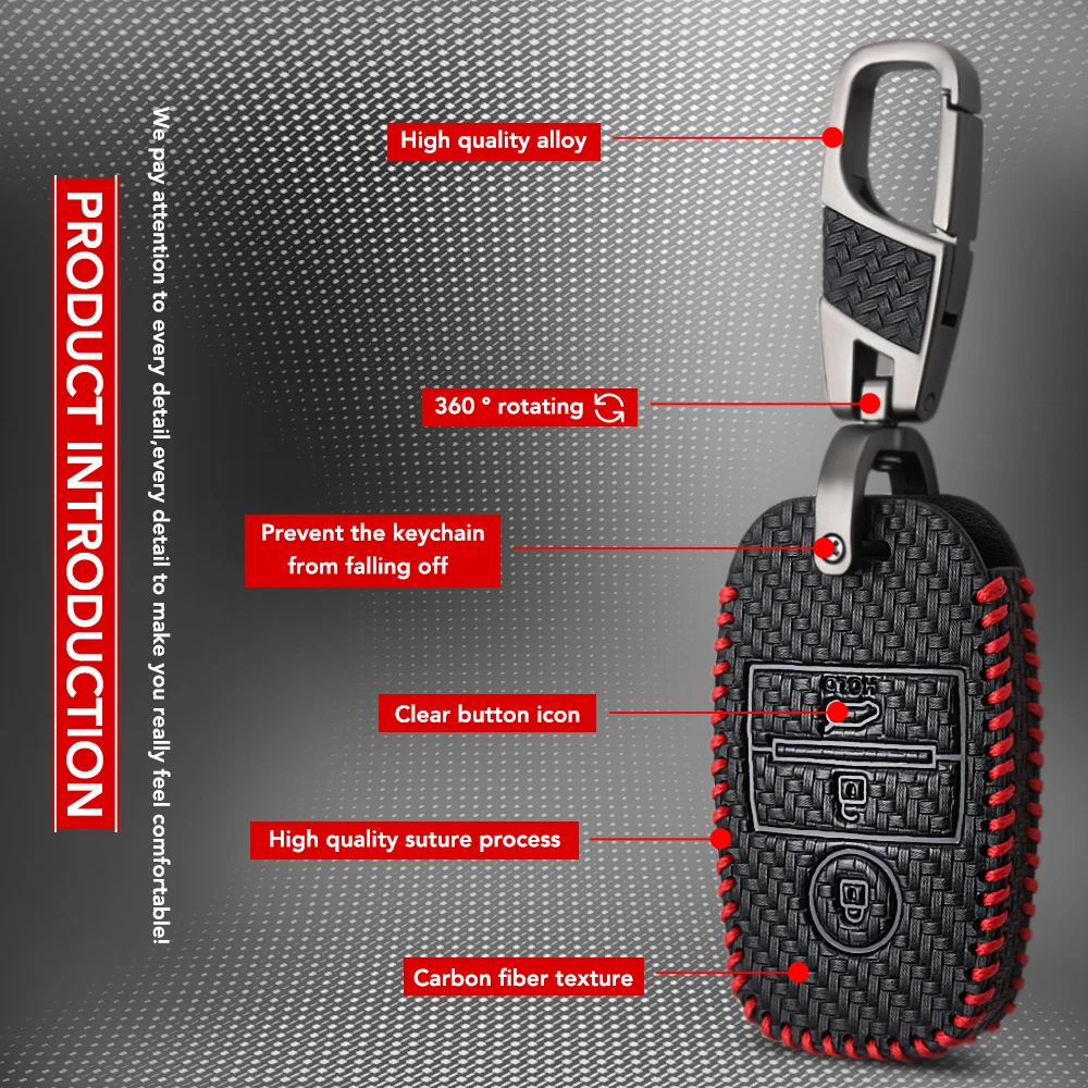 Углеродное волокно Стиль кожаный корпус умного ключа Крышка для Kia KX3/KX5/K3S/Рио/Kia Ceed/Cerato/Оптима/K5/Sportage/Sorento стайлинга автомобилей