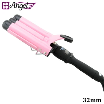 

Angel 32mm Hair Styler Ceramic Triple Barrel Waver Digital Hair Curling Iron Three Barrel Hair With EU, AU, US, UK Convertor