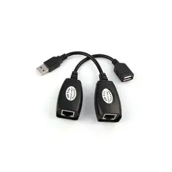 Черный USB RJ45 кабель для сетевого подключения кабель удлинитель 50 м усилитель сигнала #0129