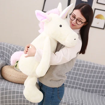 

Cute Colored Plush Unicorn Toy Stuffed Animal Dolls Baby Toys Kid Playmate Cartoon Plush Pillow Cotton Cushion Birthday Gift