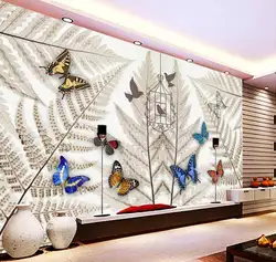 Для ванной 3d обои старинные обои 3d абстрактный птицы бабочки обои для гостиной на заказ фото обои
