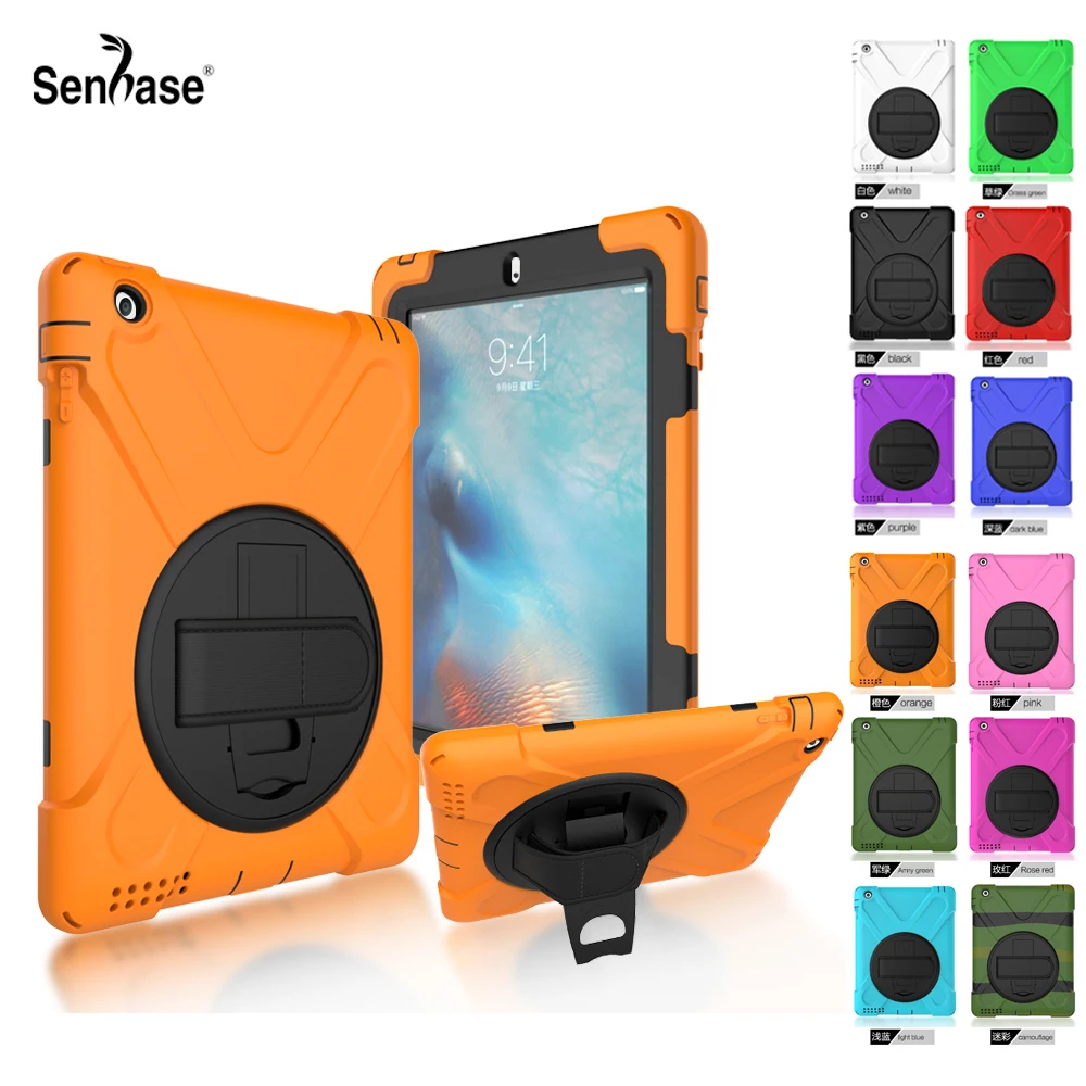 

Kids Safe Shockproof Armor Soft Silicone Hard Plastic Hybrid kickstand Strap Tablet Cover For Apple iPad 2 3 4 Case