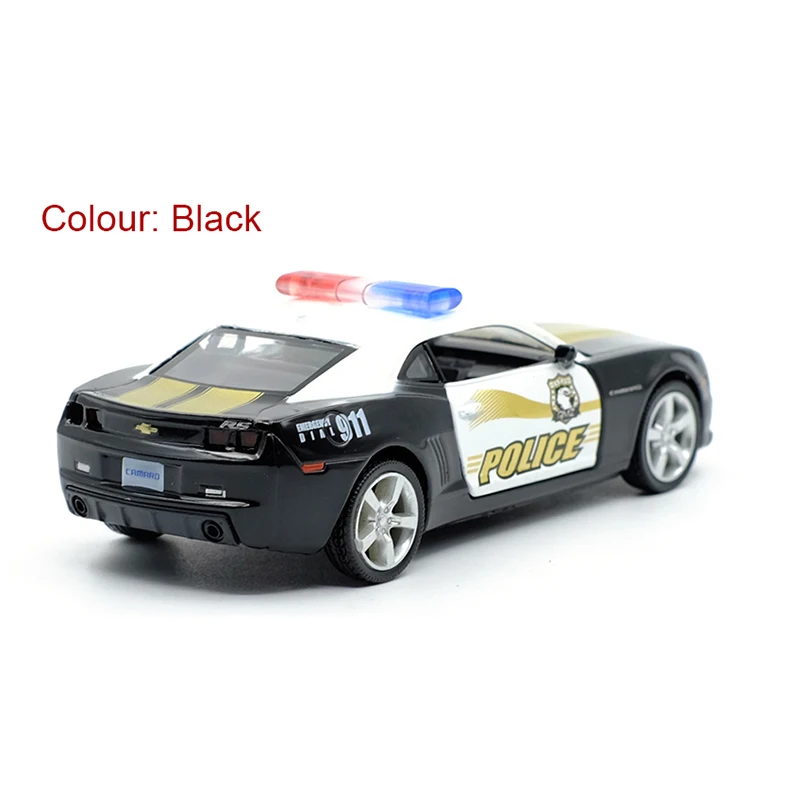 RMZ CITY 1:36 Chevrolet Camaro Police Toy Car Sports Car Alloy Diecast Car Model Toy With Pull Back For Kids Gifts Toy Collect