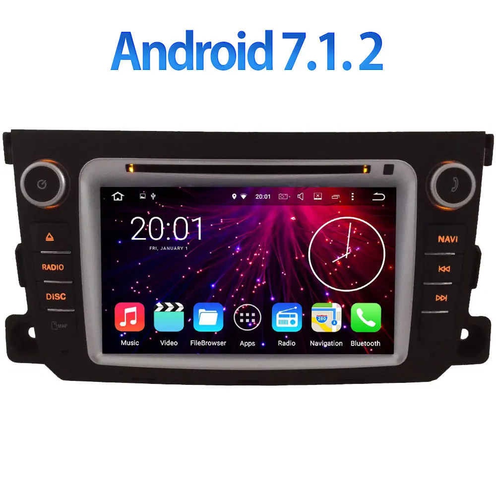 Android 7 1 2 WIFI Quad Core GPS Navigation 7 Car DVD Multimedia player radio for