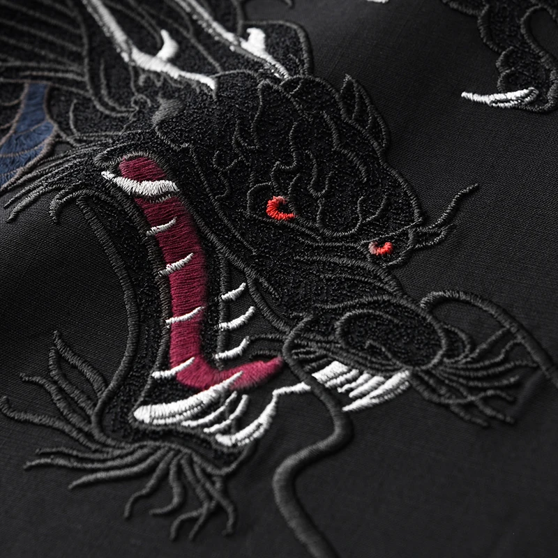 Мужская футболка Minglu Lyocell облегающая с коротким рукавом и принтом Dragon 4xl|Футболки|